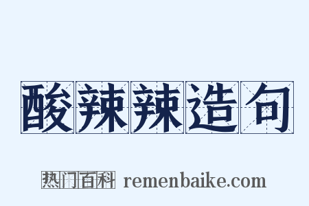 酸辣辣造句是什么意思的图片